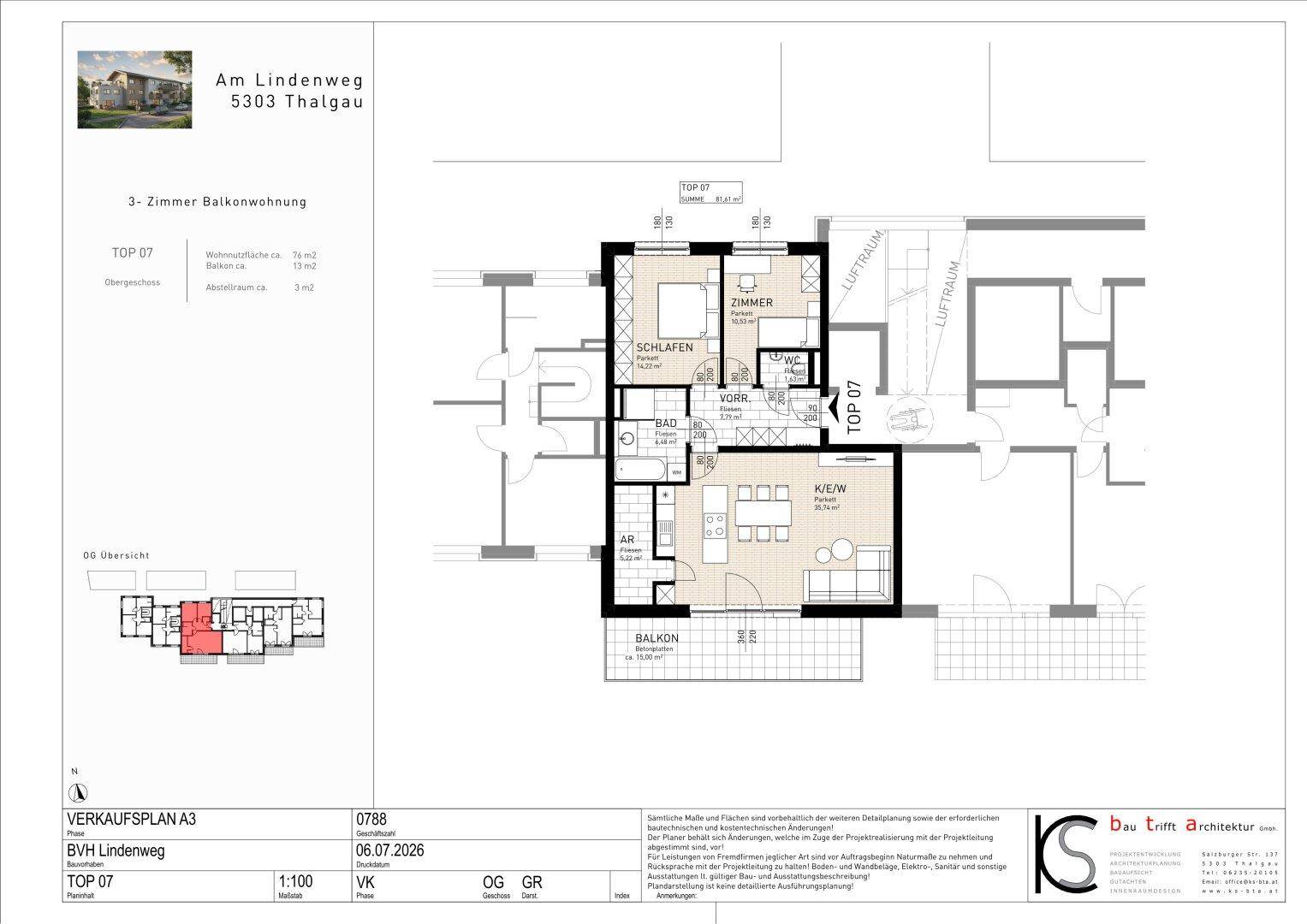 Thalgau Living Balkonwohnung Top 7/Provisionsfrei - Ansicht 5