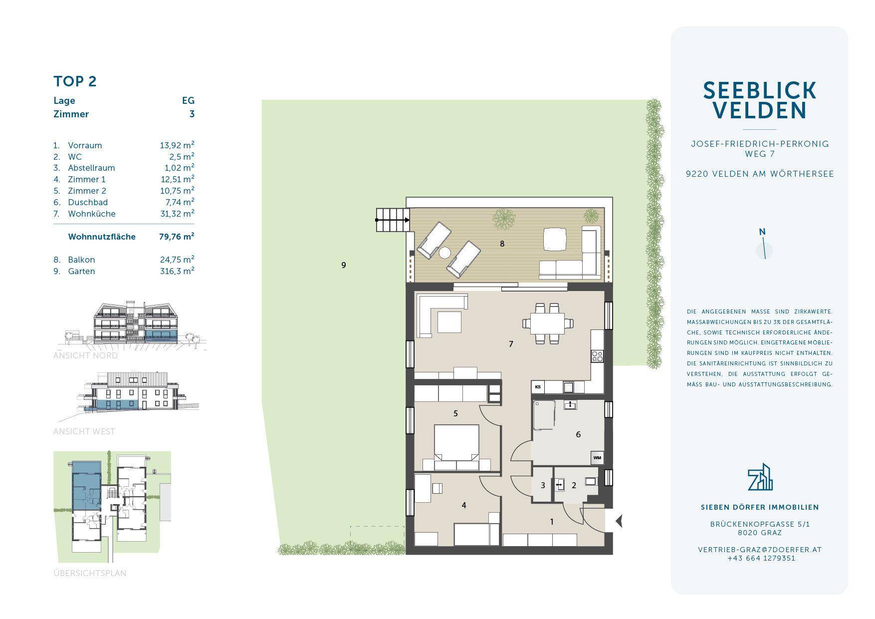Verkaufsplan Top 02 - Seeblick Velden - 7D
