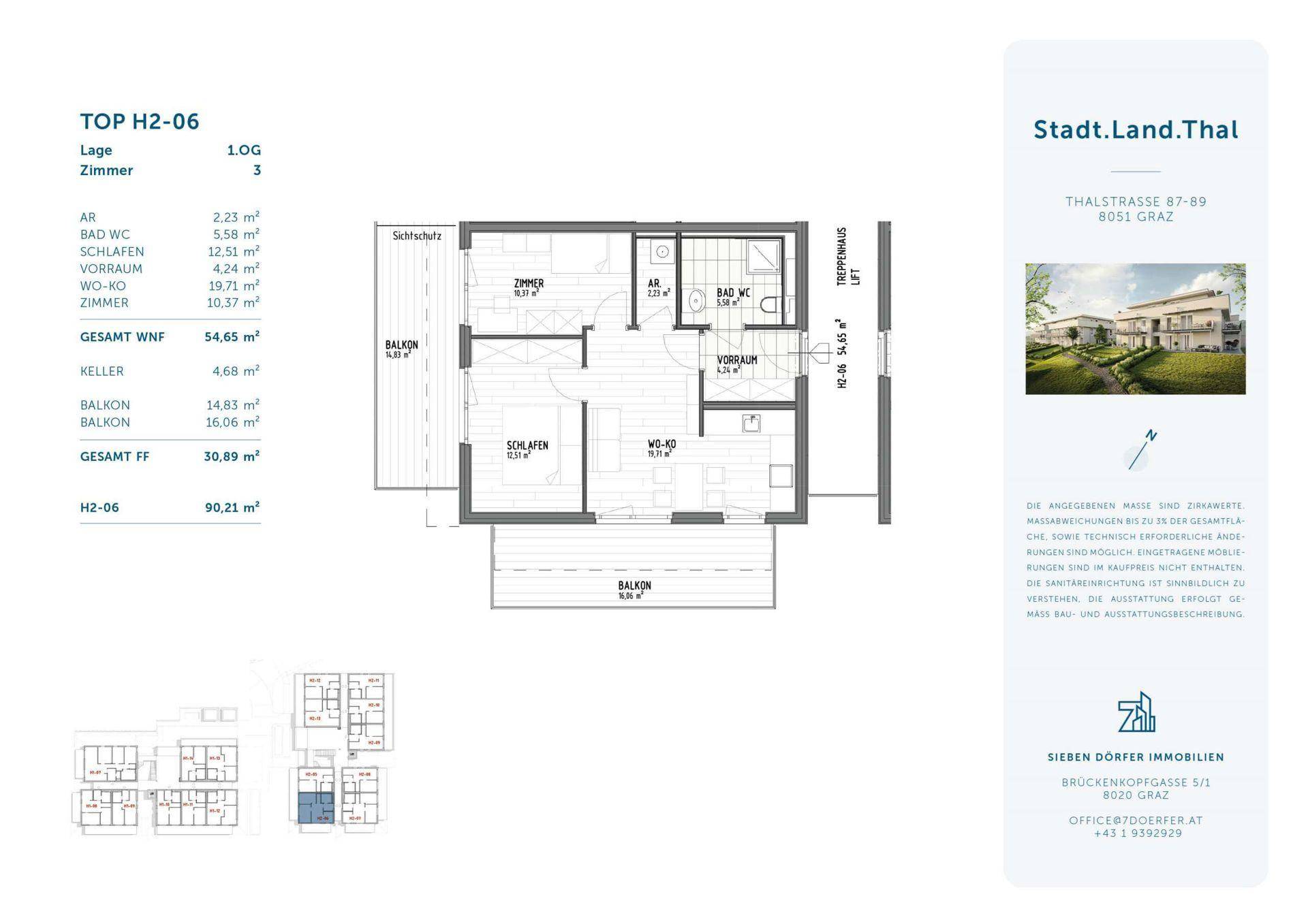 Verkaufsplan H2-06 - Projekt Stadt.Land.Thal