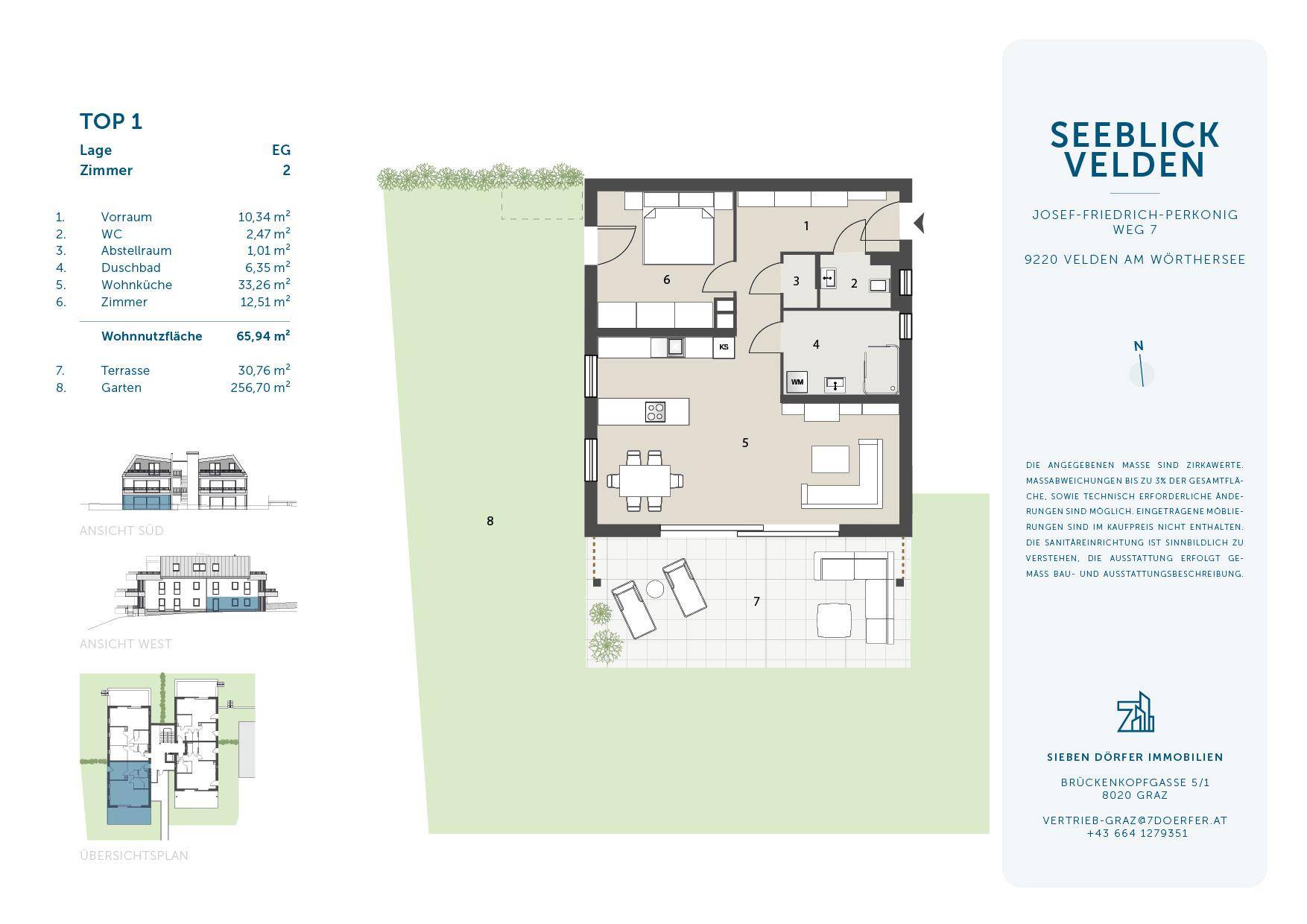 Verkaufsplan Top 01 - Seeblick Velden - 7D