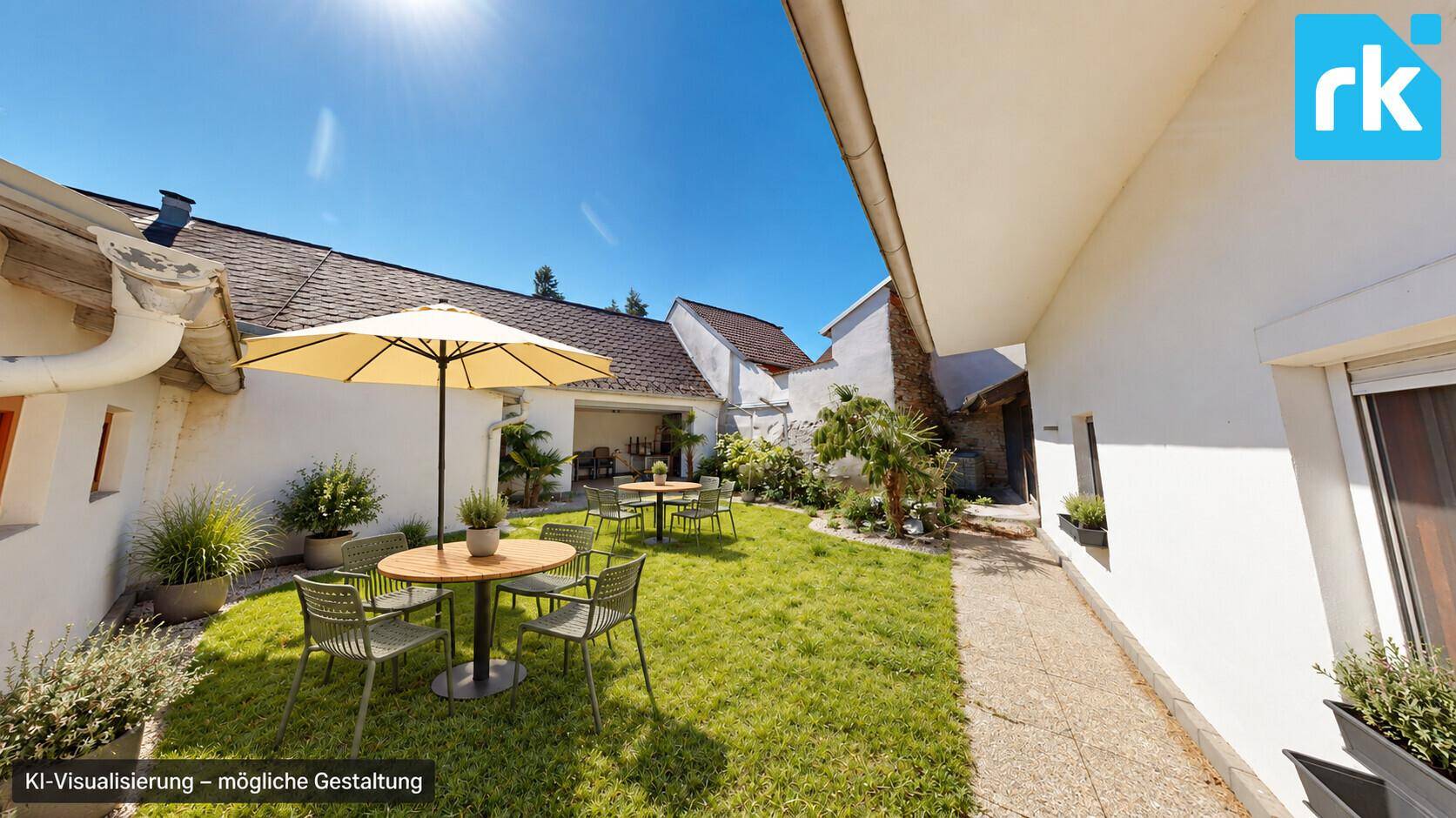 KI-Visualisierung - mögliche Gartengestaltung