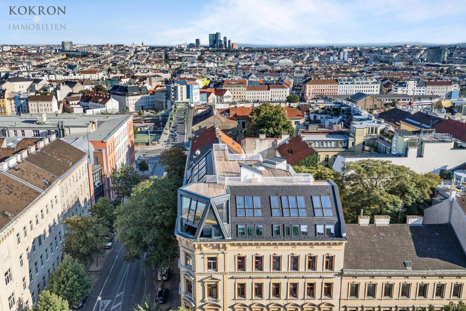 Ansicht von oben, Dachterrassen