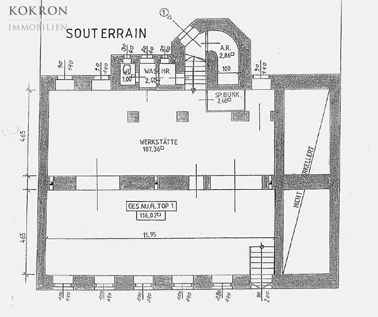 Souterrain-Werkstatt_Ist Grundriss