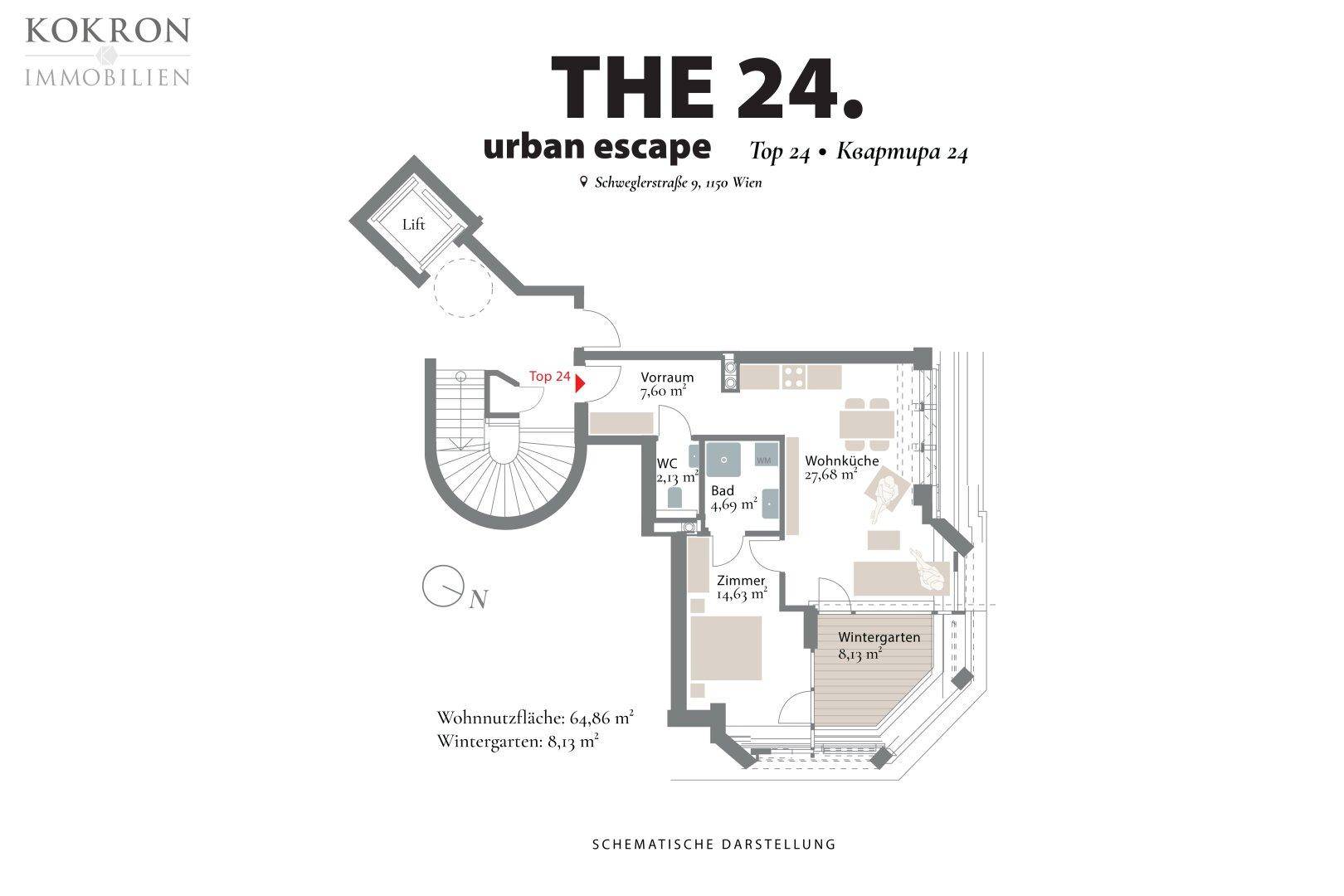 Grundriss, Top 24, Schematische Darstellung