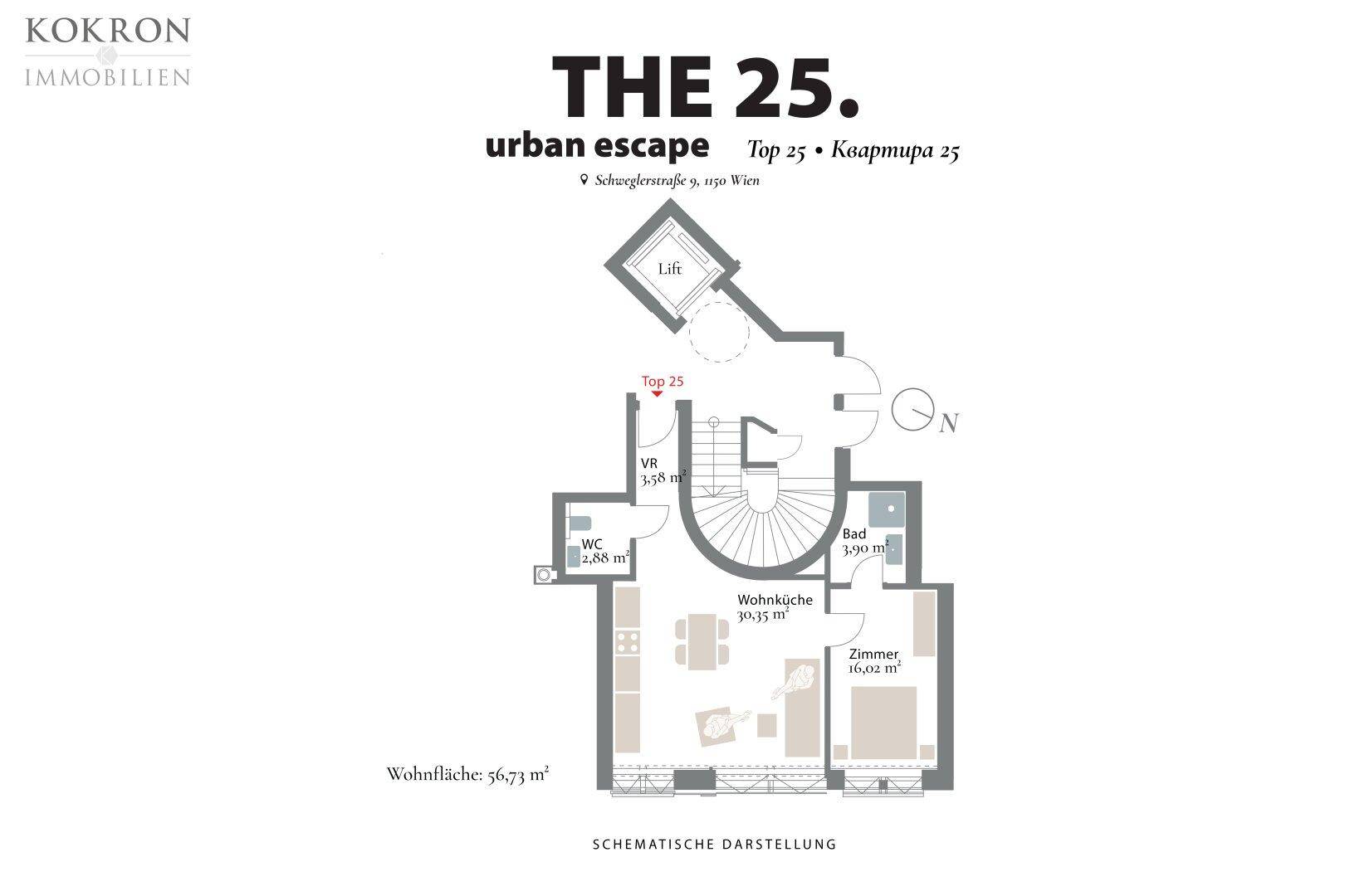 Grundriss, Top 25, Schematische Darstellung