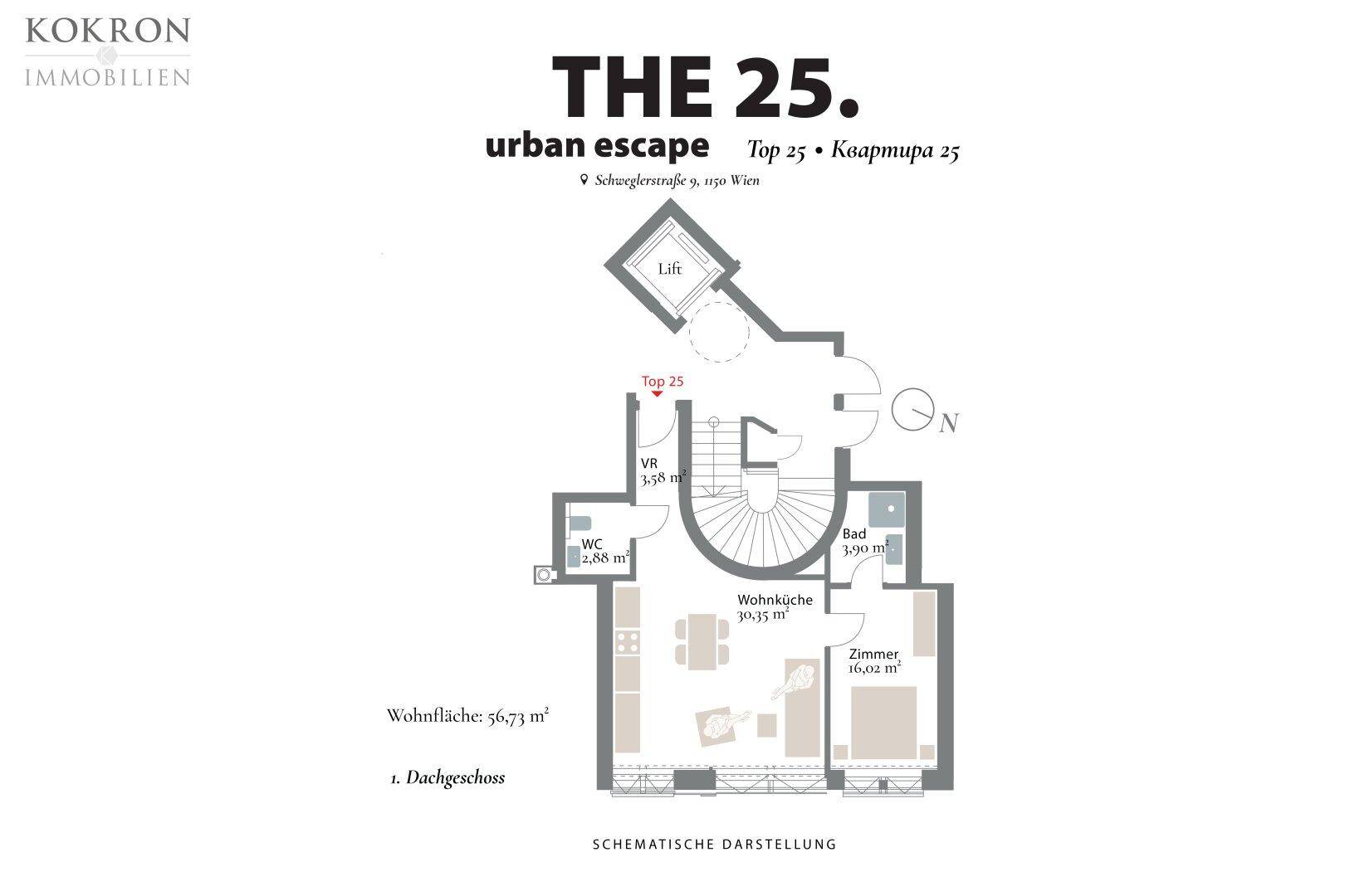 Grundriss, Top 25, Schematische Darstellung