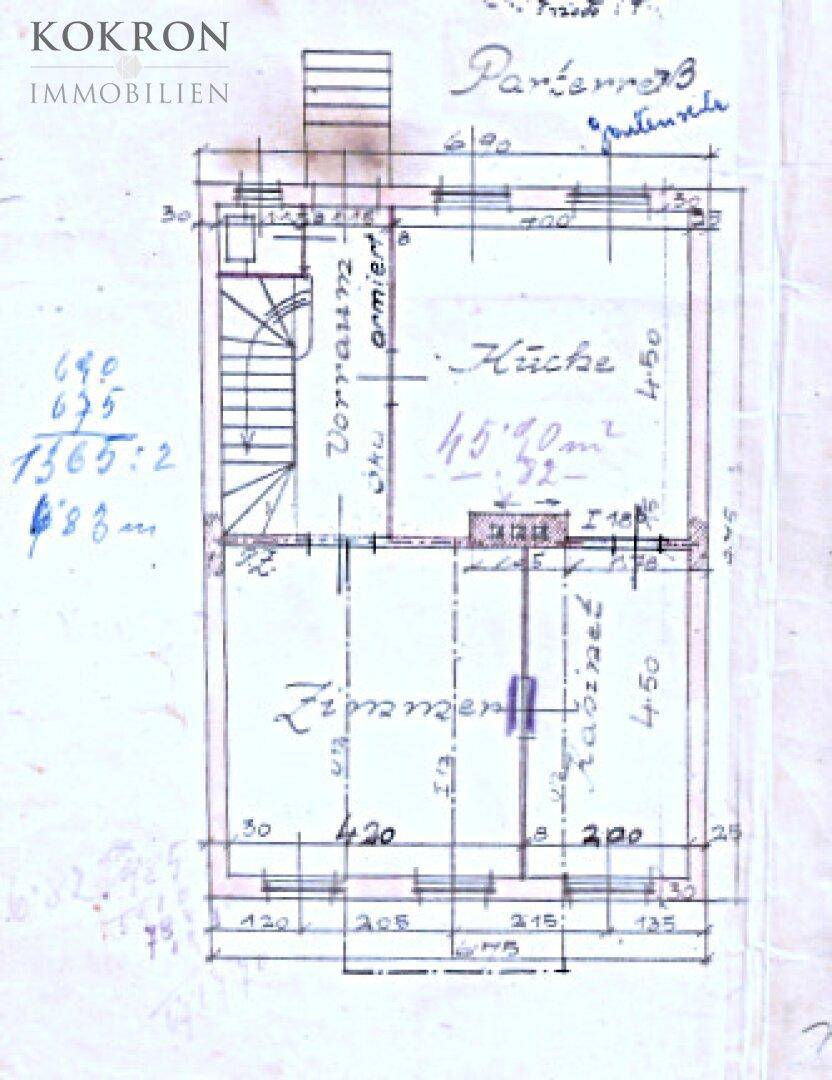 Plan Parterre- Gartenzugang