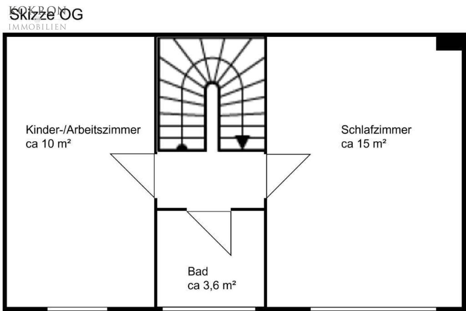 Planskizze Obergeschoss