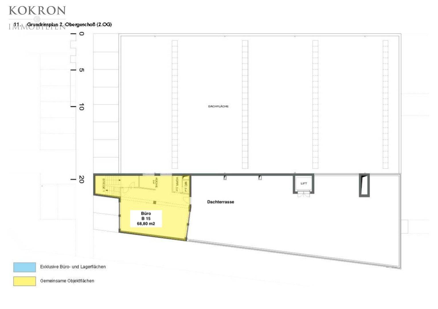 Helles Büro im Dachgeschoß mit eigener Terrasse - all-inclusive Miete – pohled 5