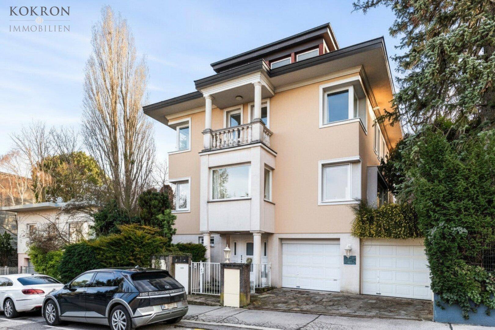 Elegante Villa mit großem Garten, Wellnessbereich und Fernblick in Toplage von Währing - Ansicht 2