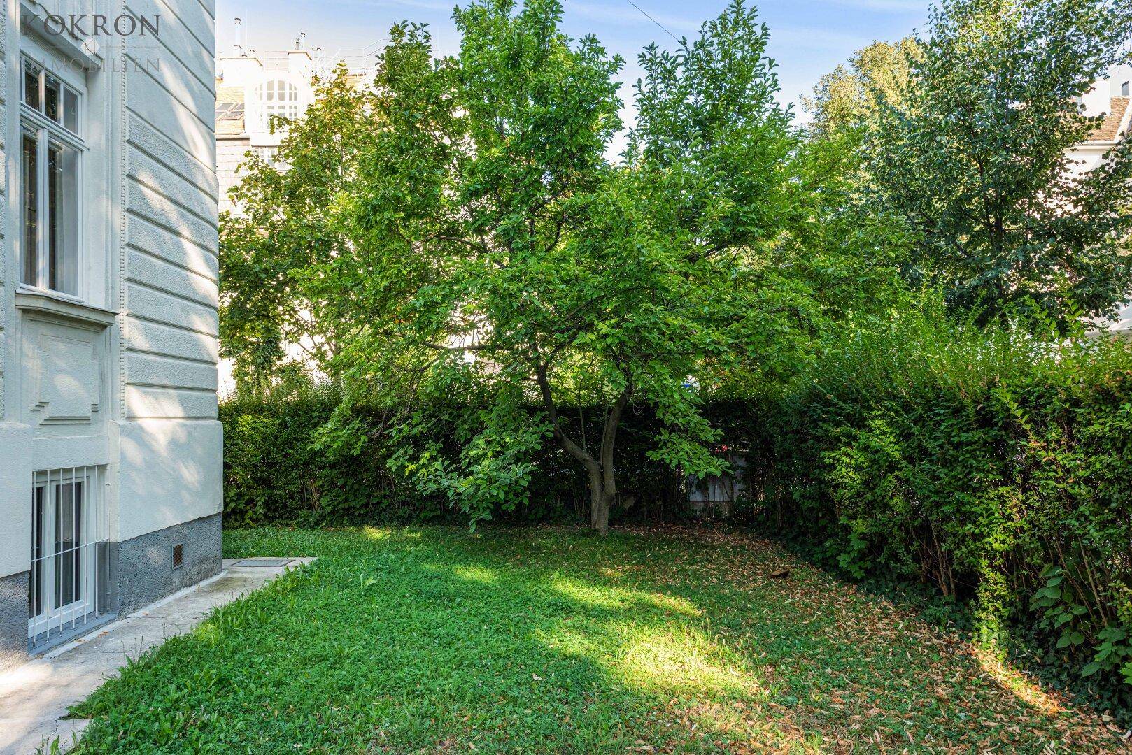 Der Gemeinschaftsgarten steht allen Eigentümern zur Verfügung