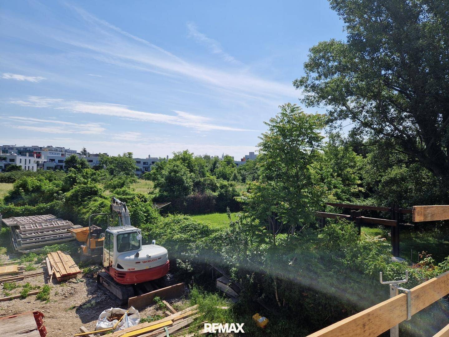 Baustelle Ende Mai, Ausblick nach Osten