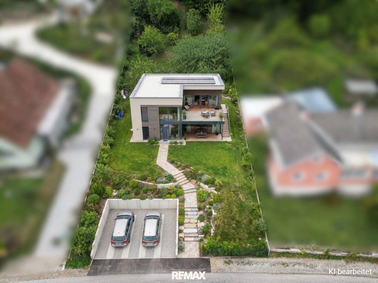 Visualisierung mit einen Haus (KI-generiert)