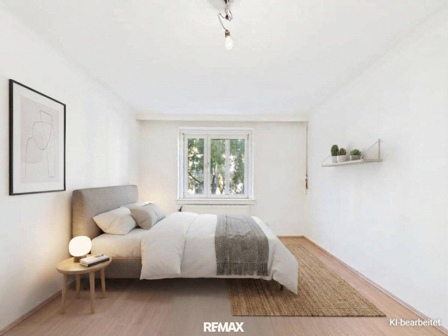 Schlafzimmer mit virtuellem Staging