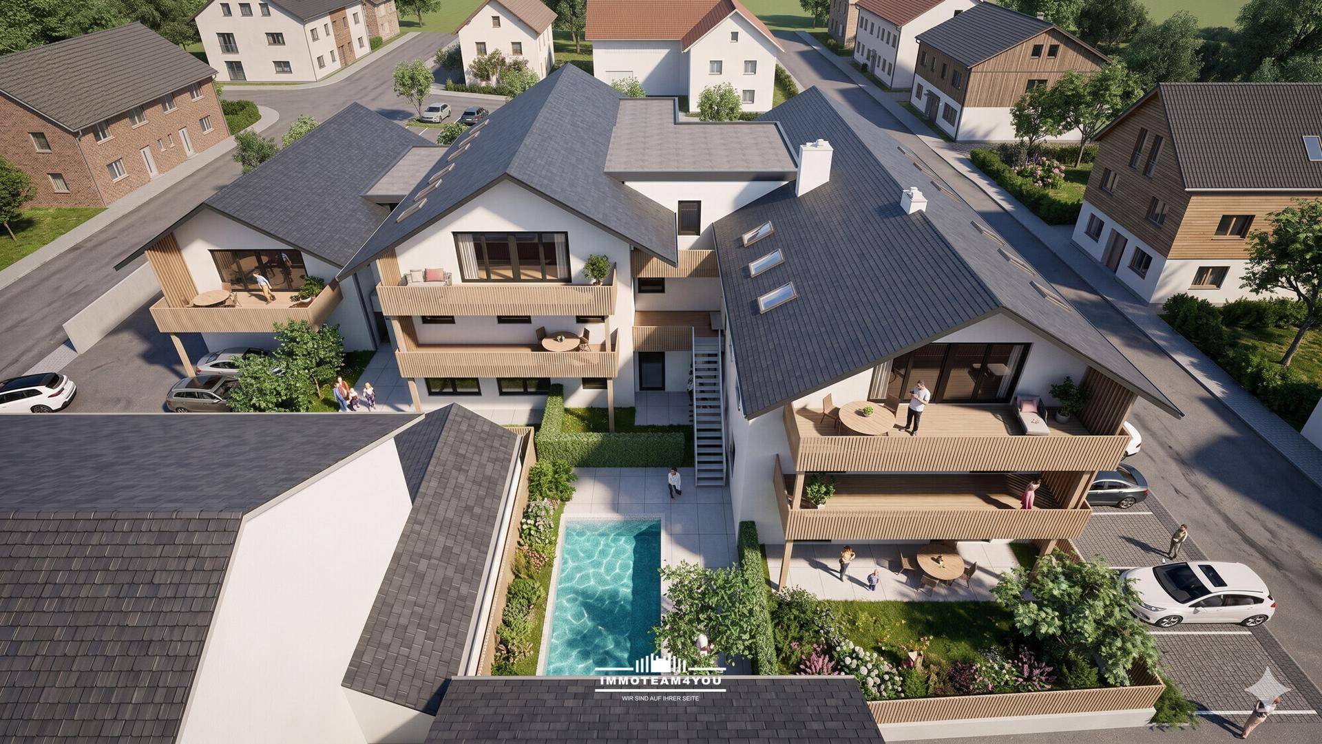 Konzept Ausbau Ist Variante 3-geschossig Blick von Süden