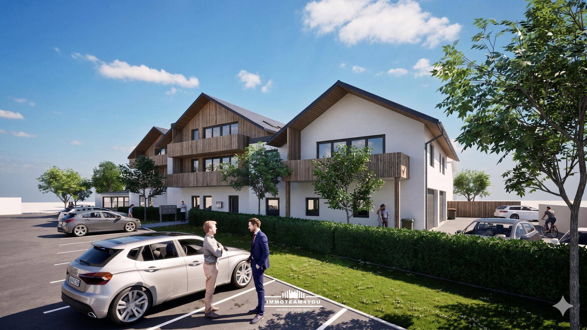 Konzept Ausbau Ist Variante 3-geschossig Blick vom Parkplatz 02