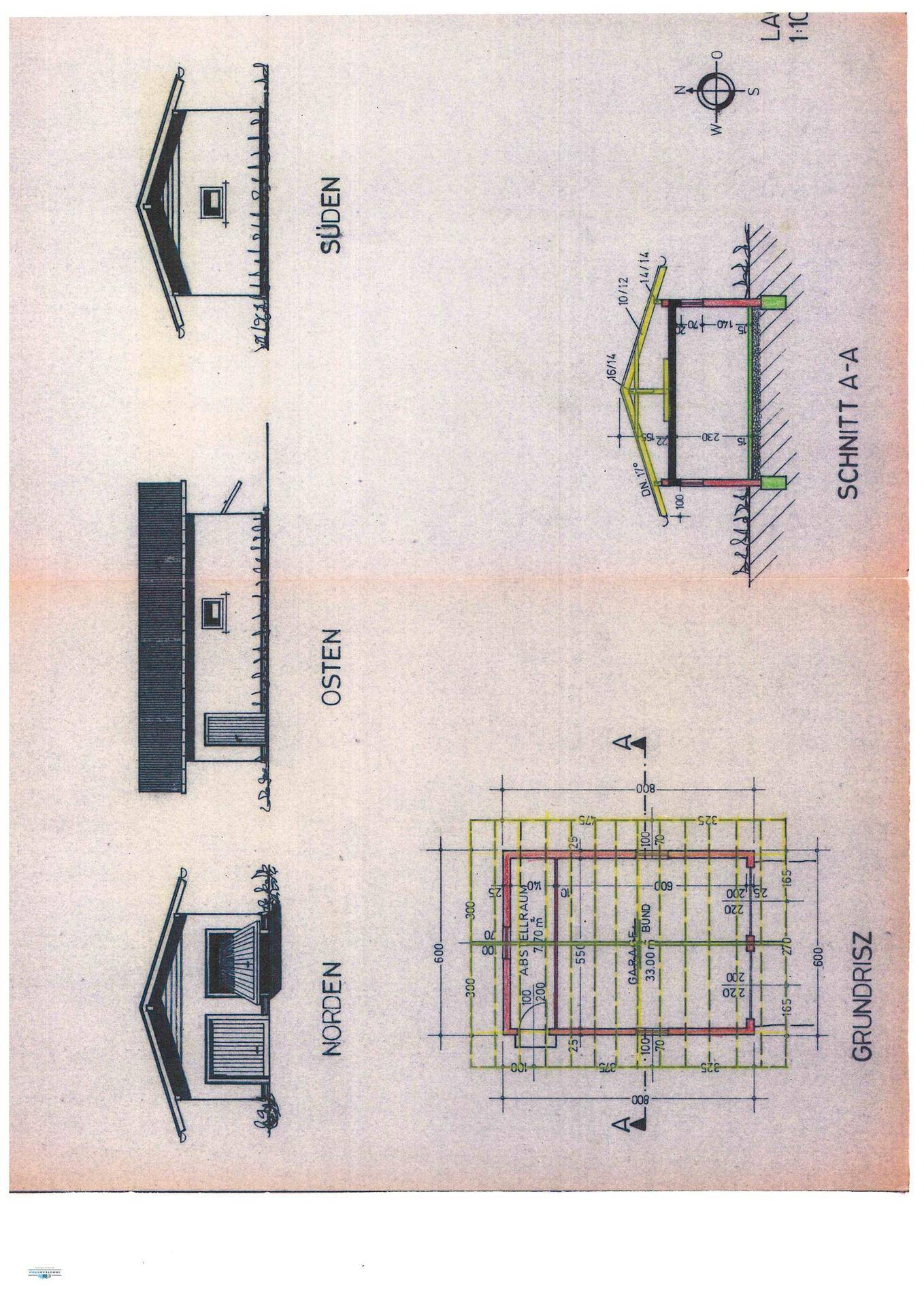 Plan Doppelgarage A4