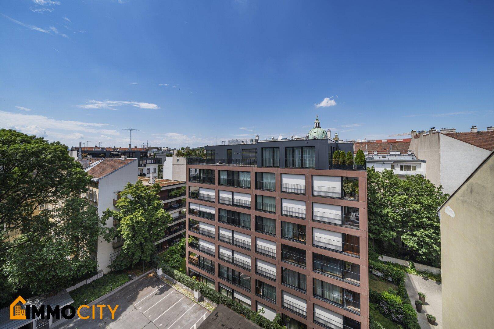 Hoch-Exklusiv und Moderne 4-Zimmer Wohnung (klimatisiert) im 7.Liftstock, nähe Karlskirche, Schwarzenbergplatz + 10 m² Balkon - Ansicht 4