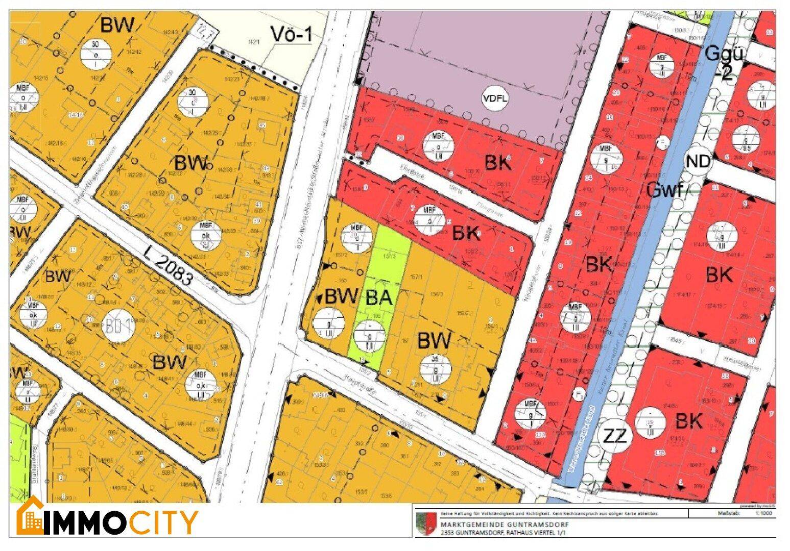 BAUGRUNDSTÜCK MIT STUDIE – 16 WOHNUNGEN – HAUPTSTRASSE 1 · 2353 GUNTRAMSDORF - Ansicht 5