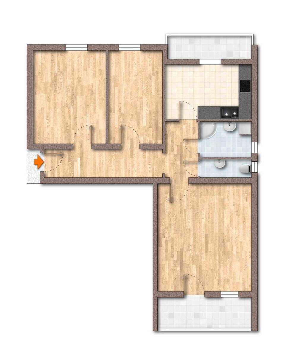 Grundrissplan unmöbliert