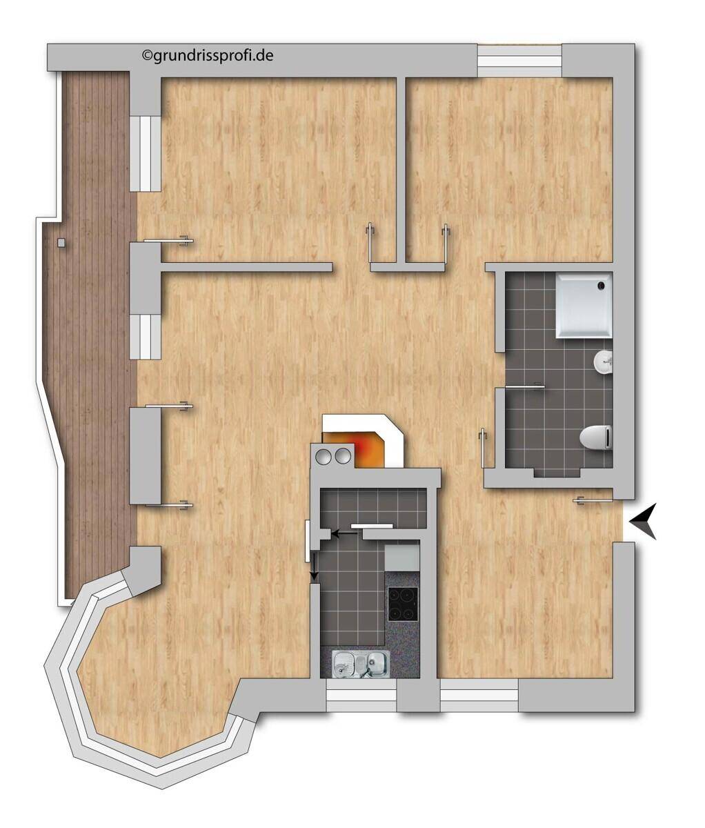 Plan unmöbliert