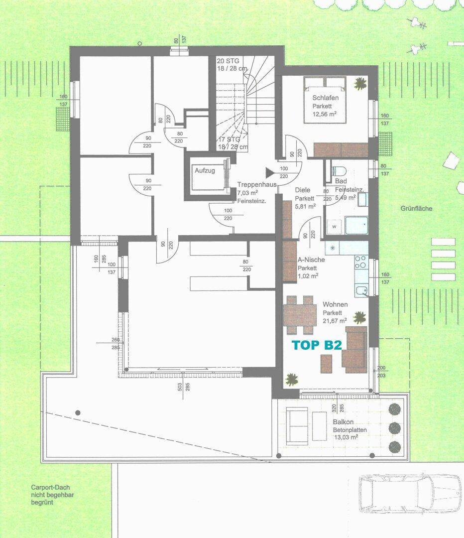 Grundriss TOP B2