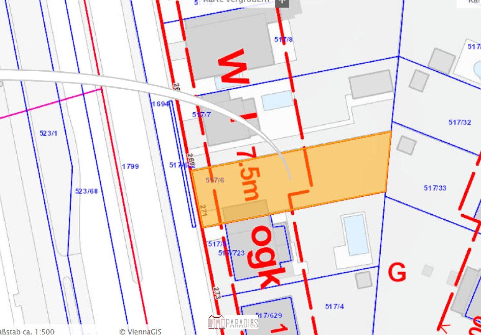 Baugrundstück mit Projektstudie f. Doppelhaus – Altmannsdorfer Straße 271, 1230 Wien - Ansicht 2