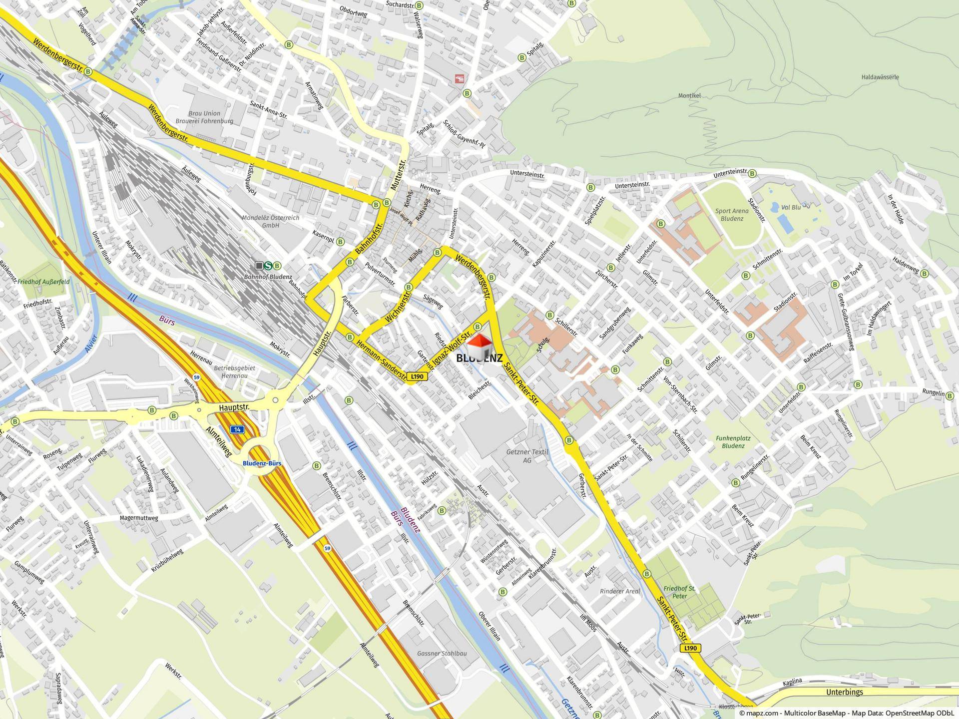 Geolyzer Kartenausschnitt