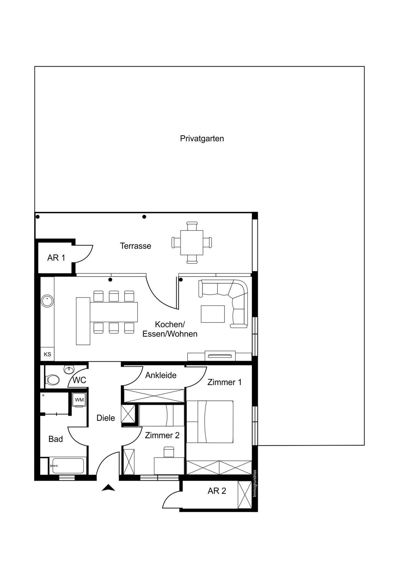 Grundriss ohne Maßstab