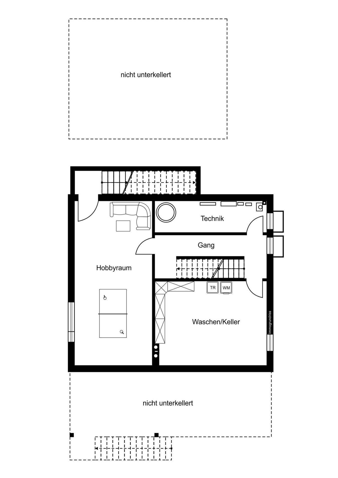 Grundriss KG ohne Maßstab