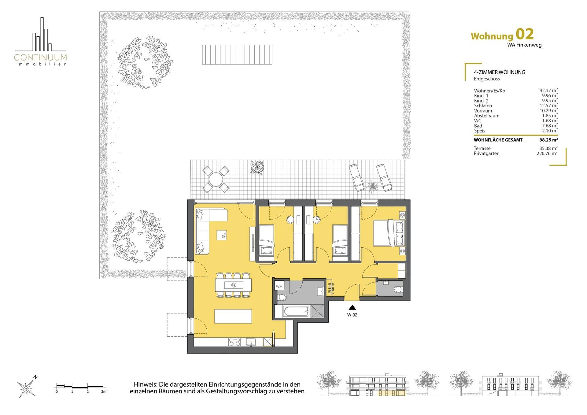 Sonnige 4- Zimmer Garten Wohnung in Hard am Bodensee - Widok 2