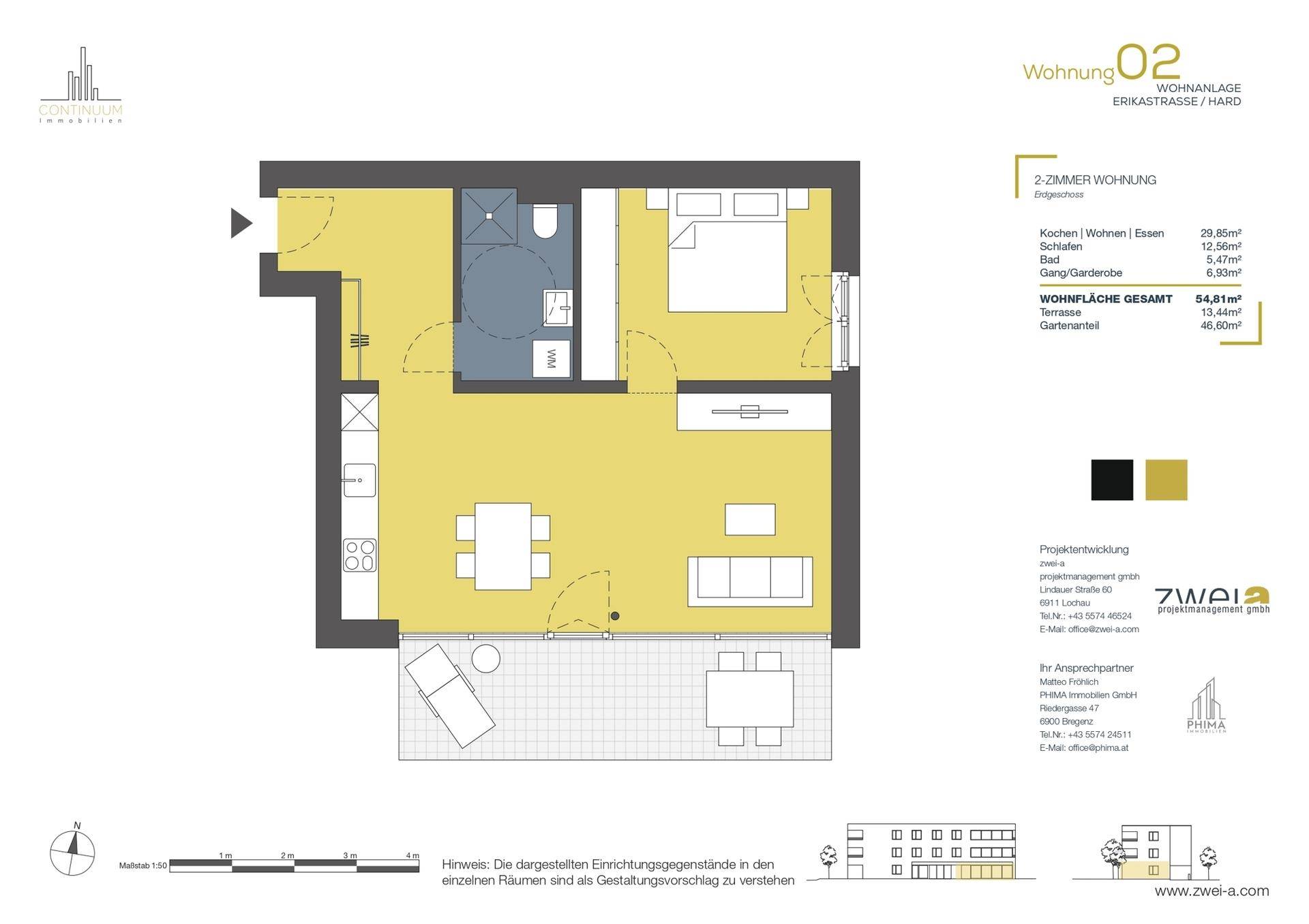 2-Zimmer Gartenwohnung in Kleinwohnanlage - Widok 2