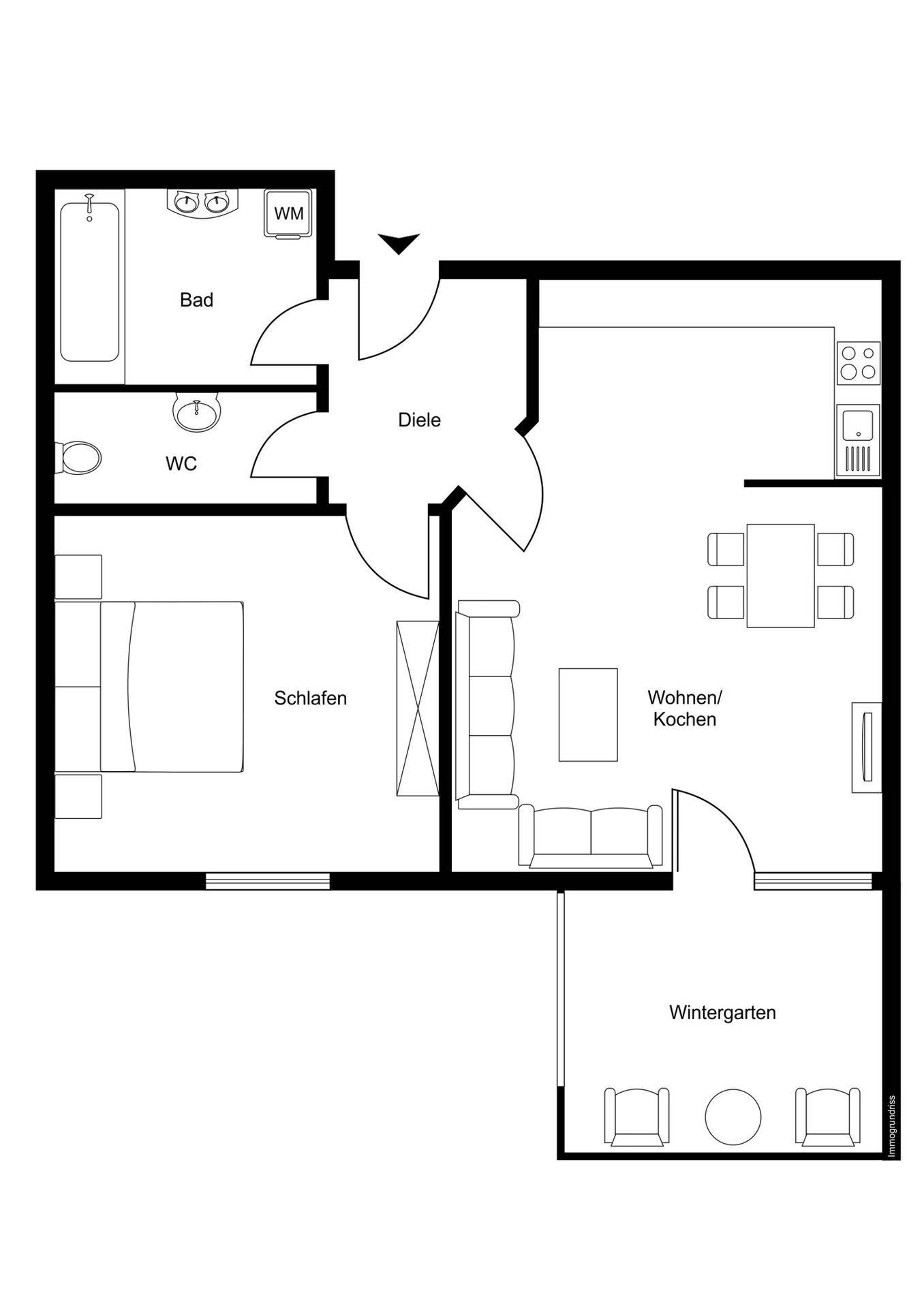 Grundriss ohne Maßstab
