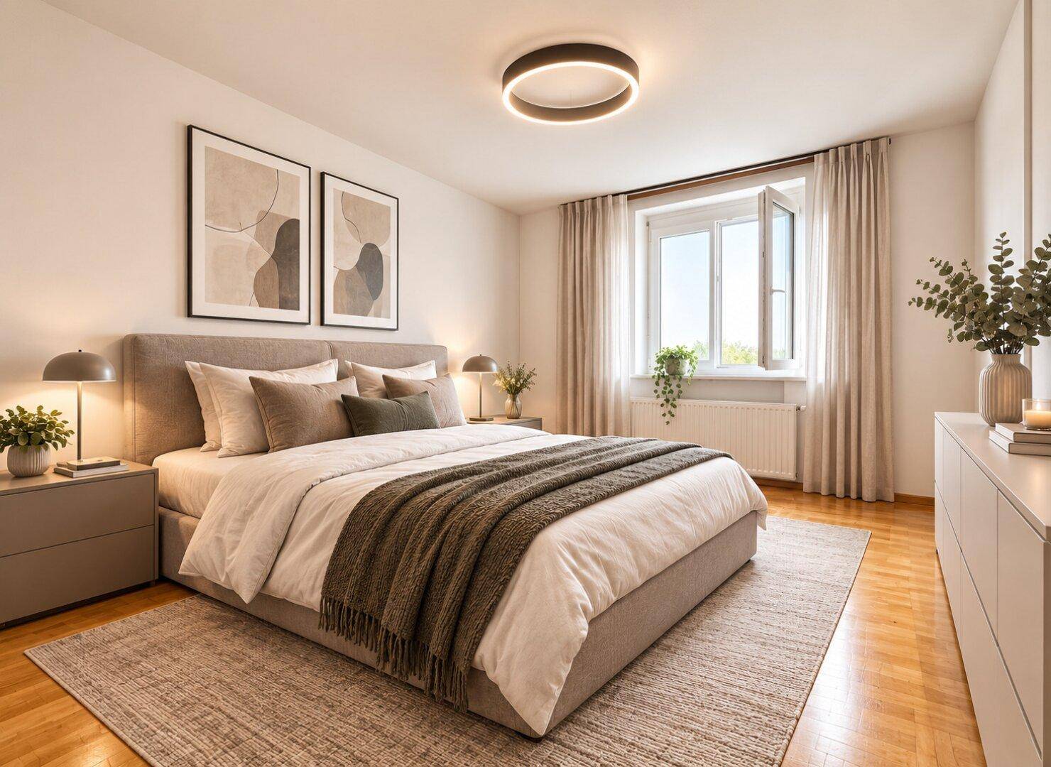 Wohnen im Grünen und bestens angebunden an Wien | GRÜNBLICK in den ruhigen Innenhof | Süd-West-Loggia | inkl. Stellplatz - Ansicht 6