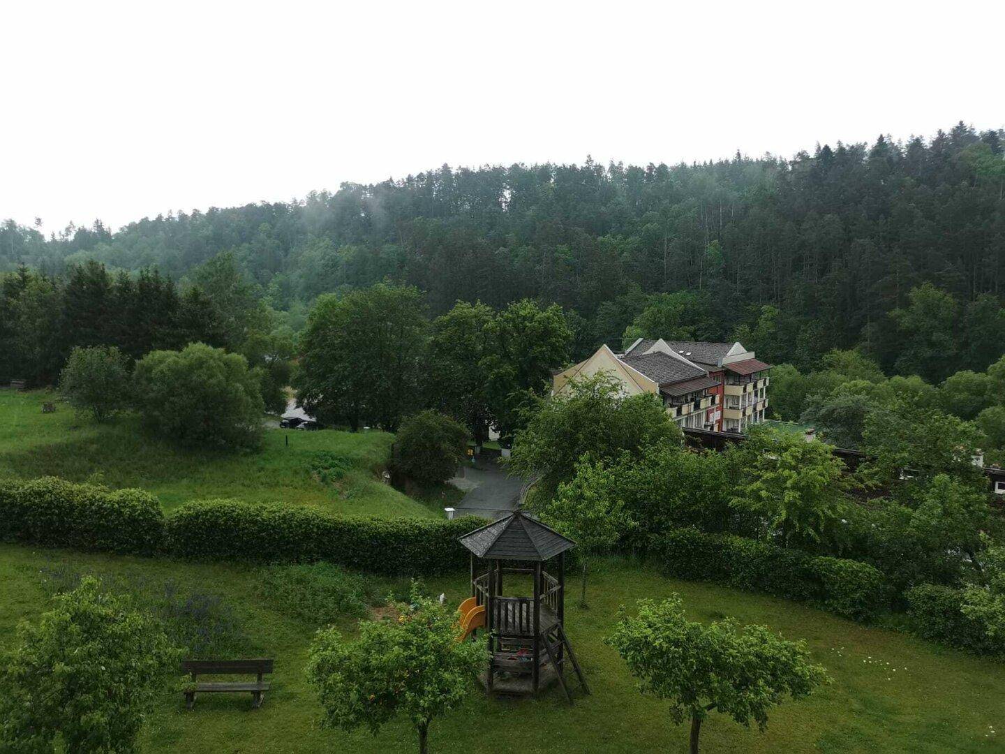 Grünblick vom Balkon
