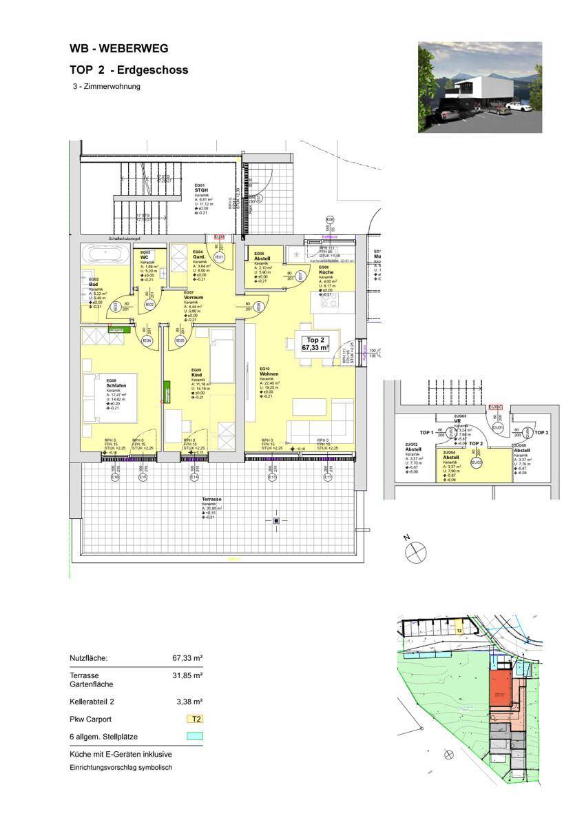 Plan Weberweg 1 Top 2