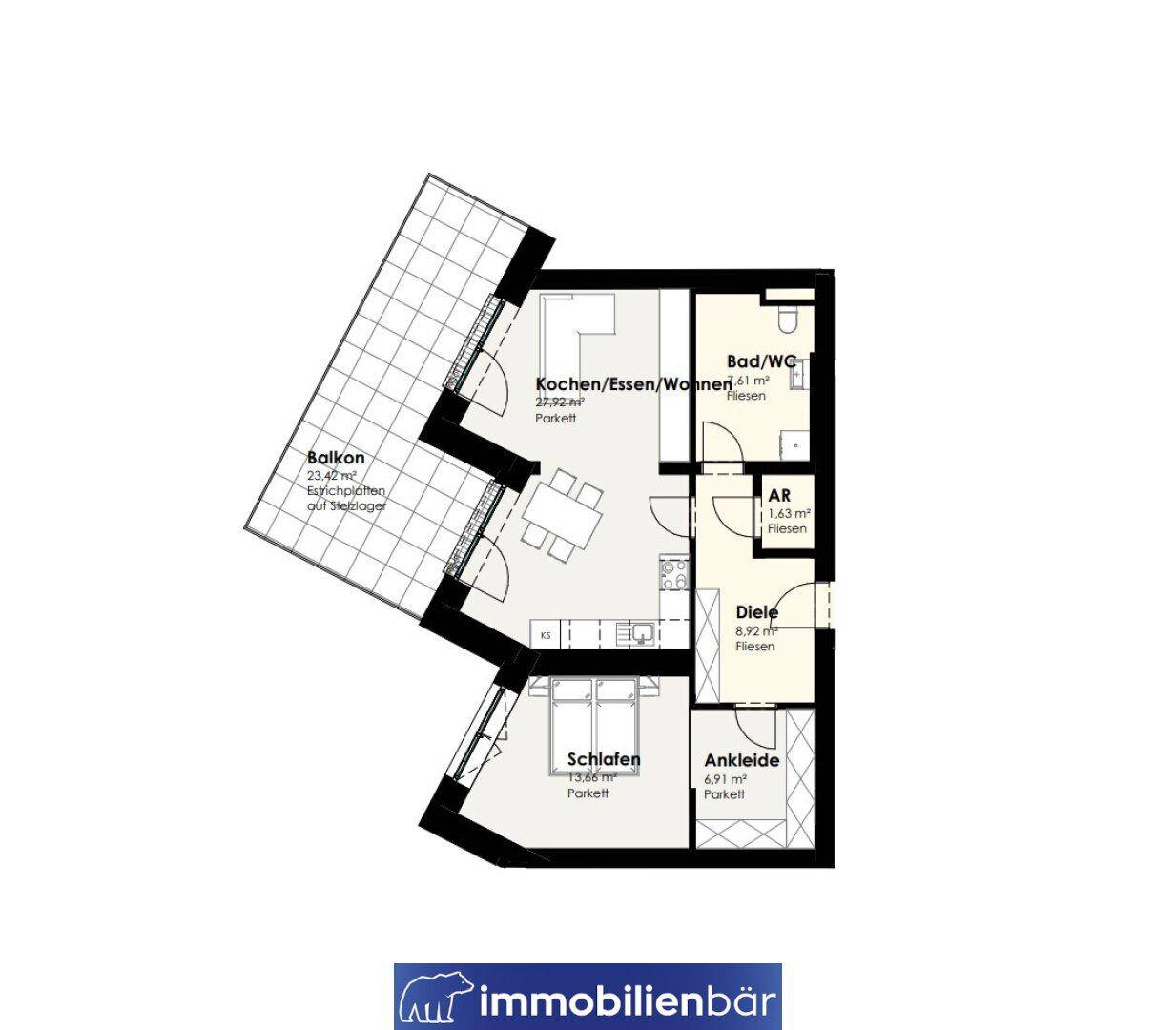 Moderne Eigentumswohnung in traumhafter Lage mit großzügigem Balkon - Ansicht 6