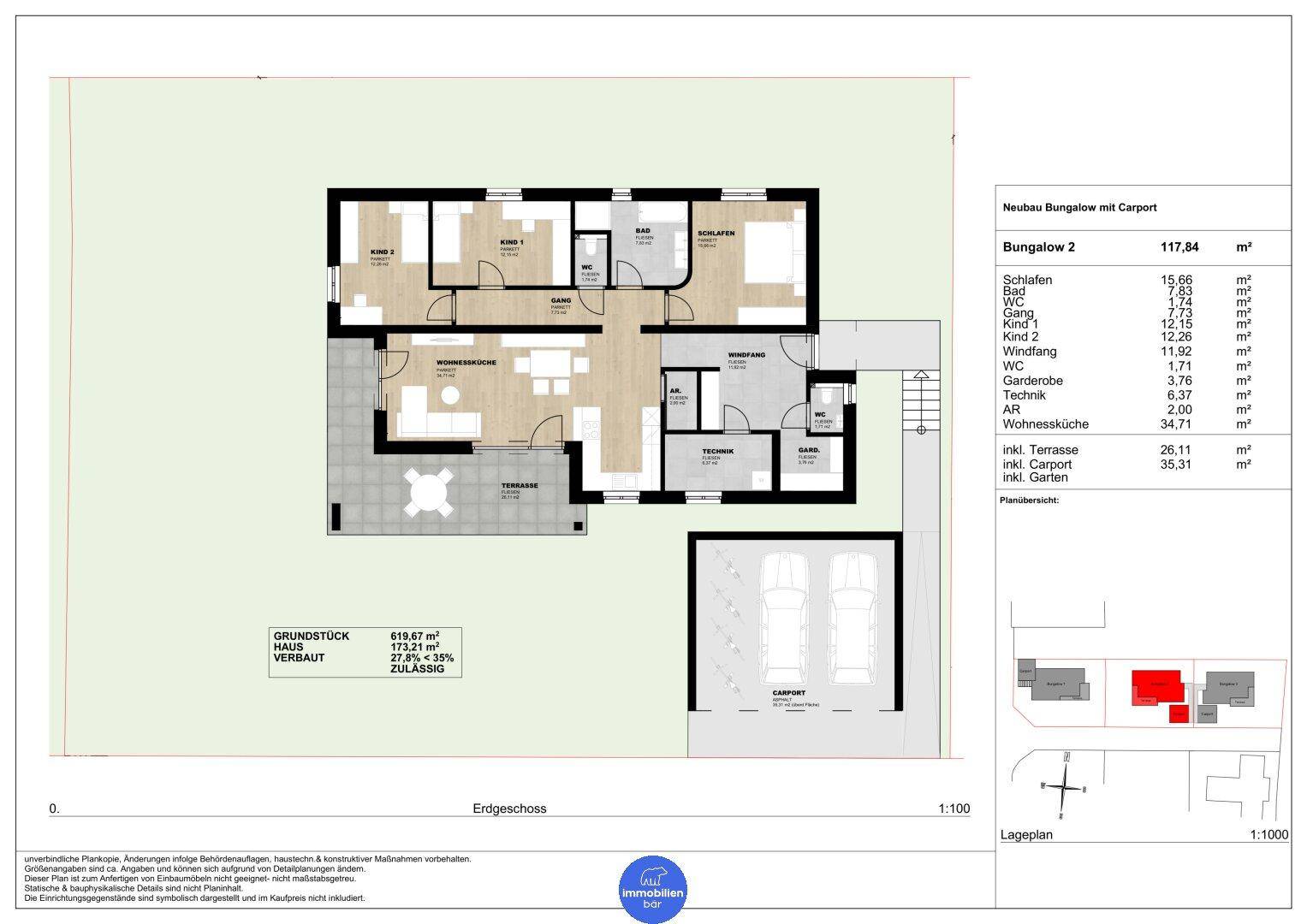 Plan Bungalow Haus 2