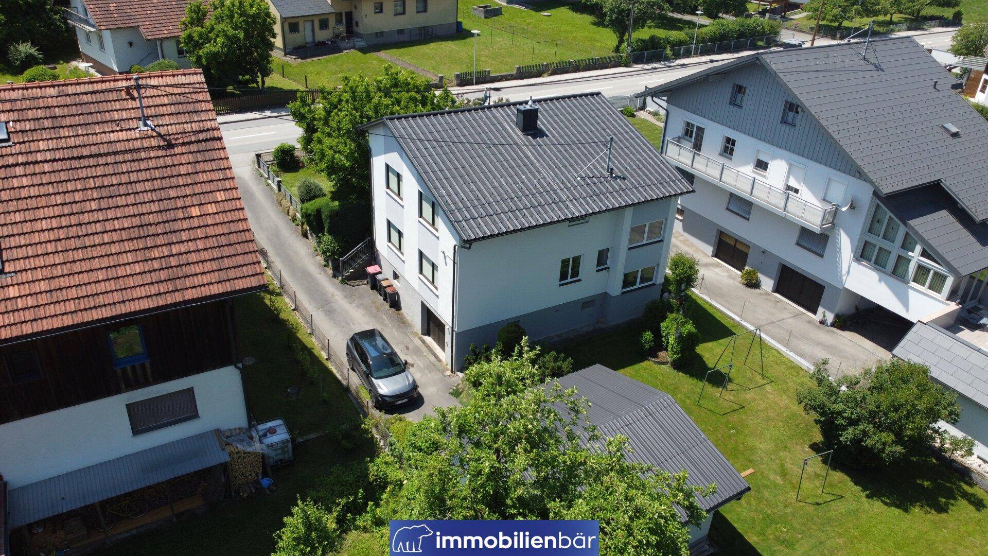 Drohnenaufnahme hinterer Garten