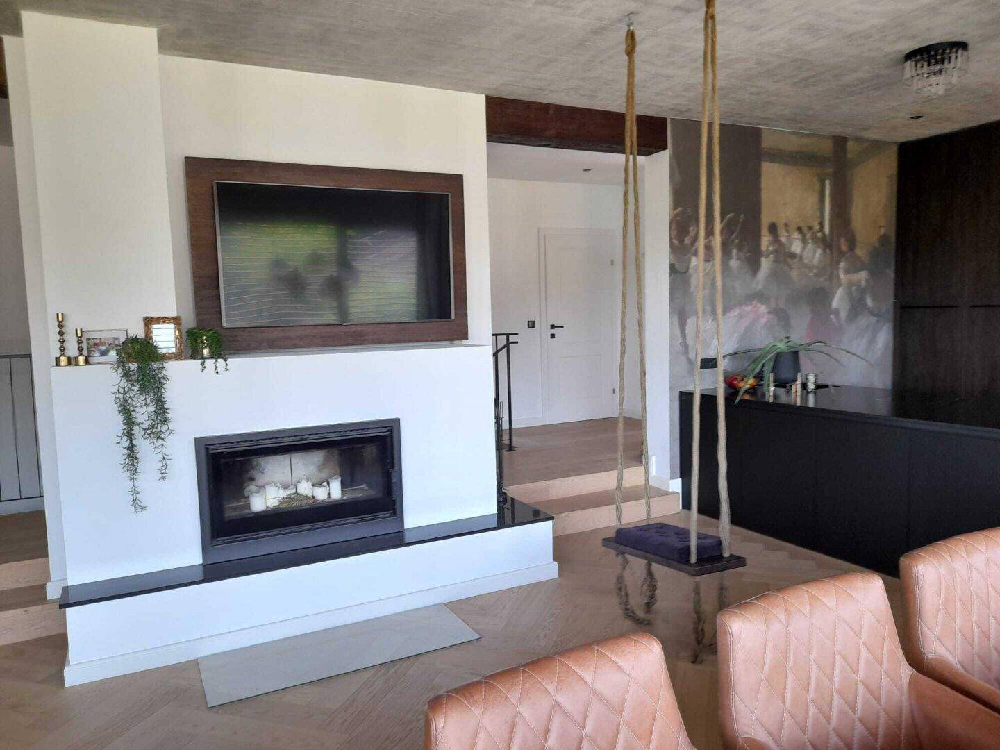 Kompagnon Immobilien Wohnzimmer mit Kamin