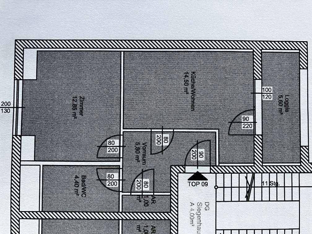 Grundriss Fröhlichgasse 75