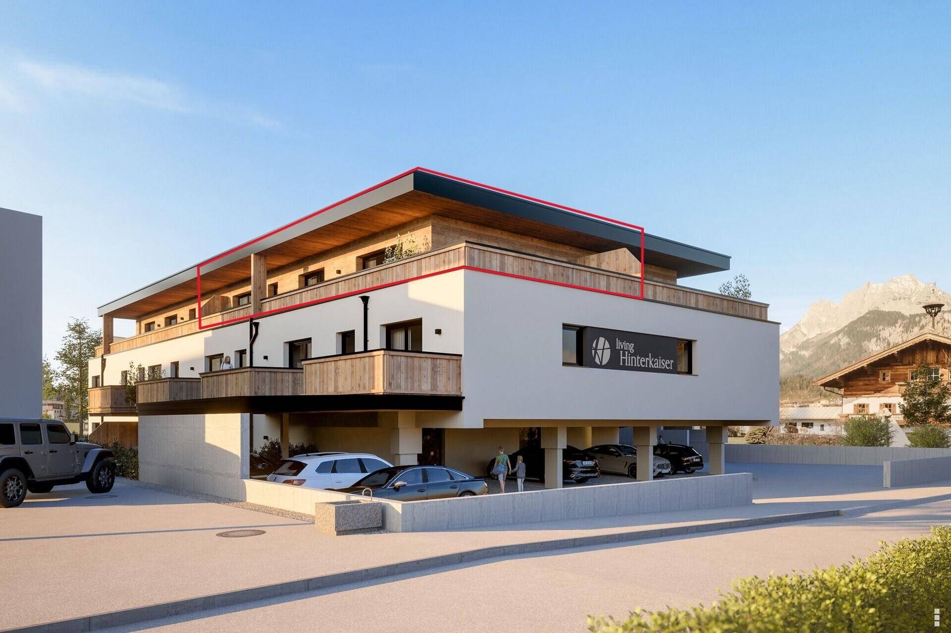 Eleganz trifft Alpenflair Hochwertige Neubauwohnung mit 50 m² Terrasse in St. Johann in Tirol - Ansicht 4