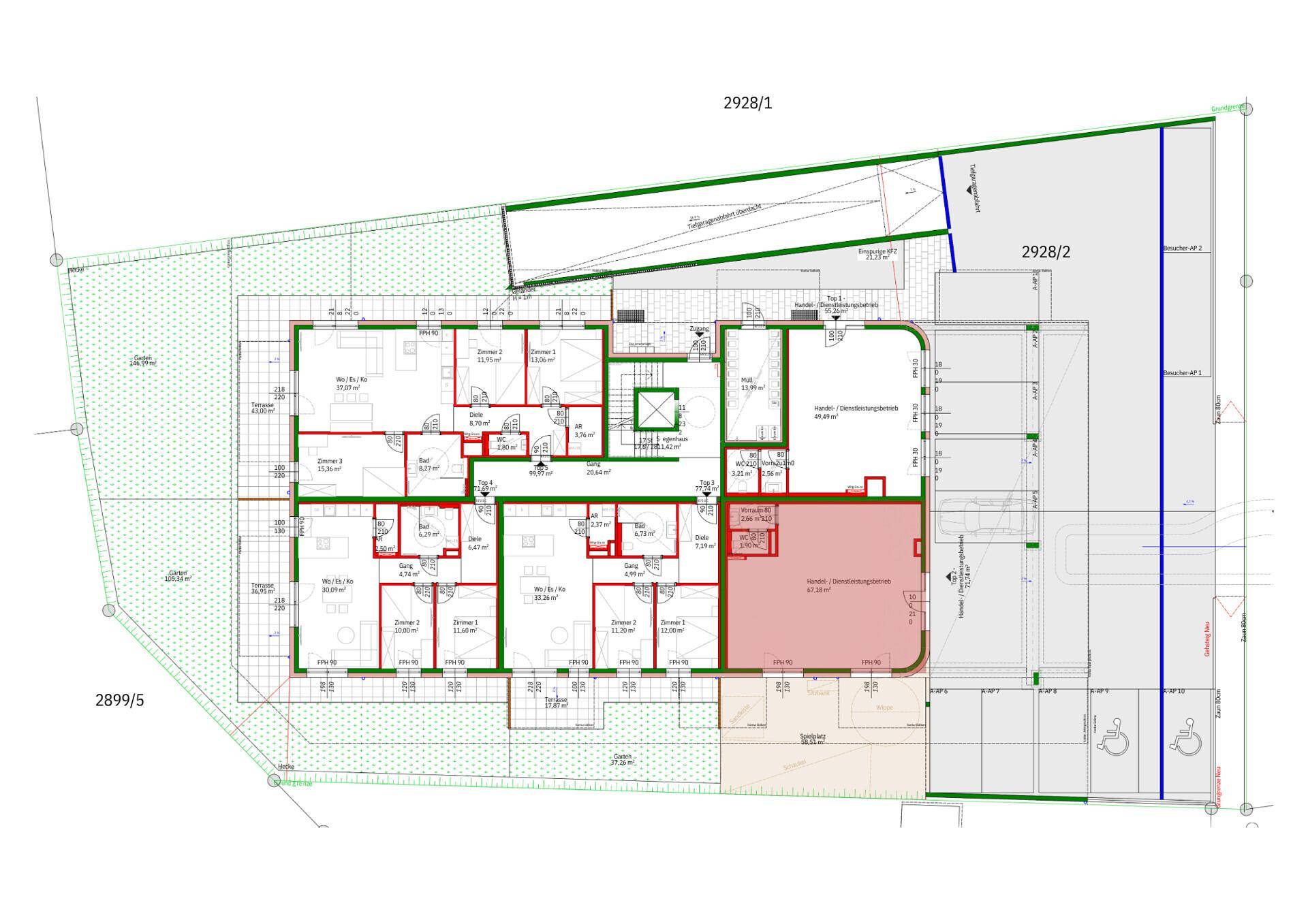 Neubauprojekt in bester Lage Repräsentative Gewerbeeinheit in St. Johann in Tirol - Ansicht 6