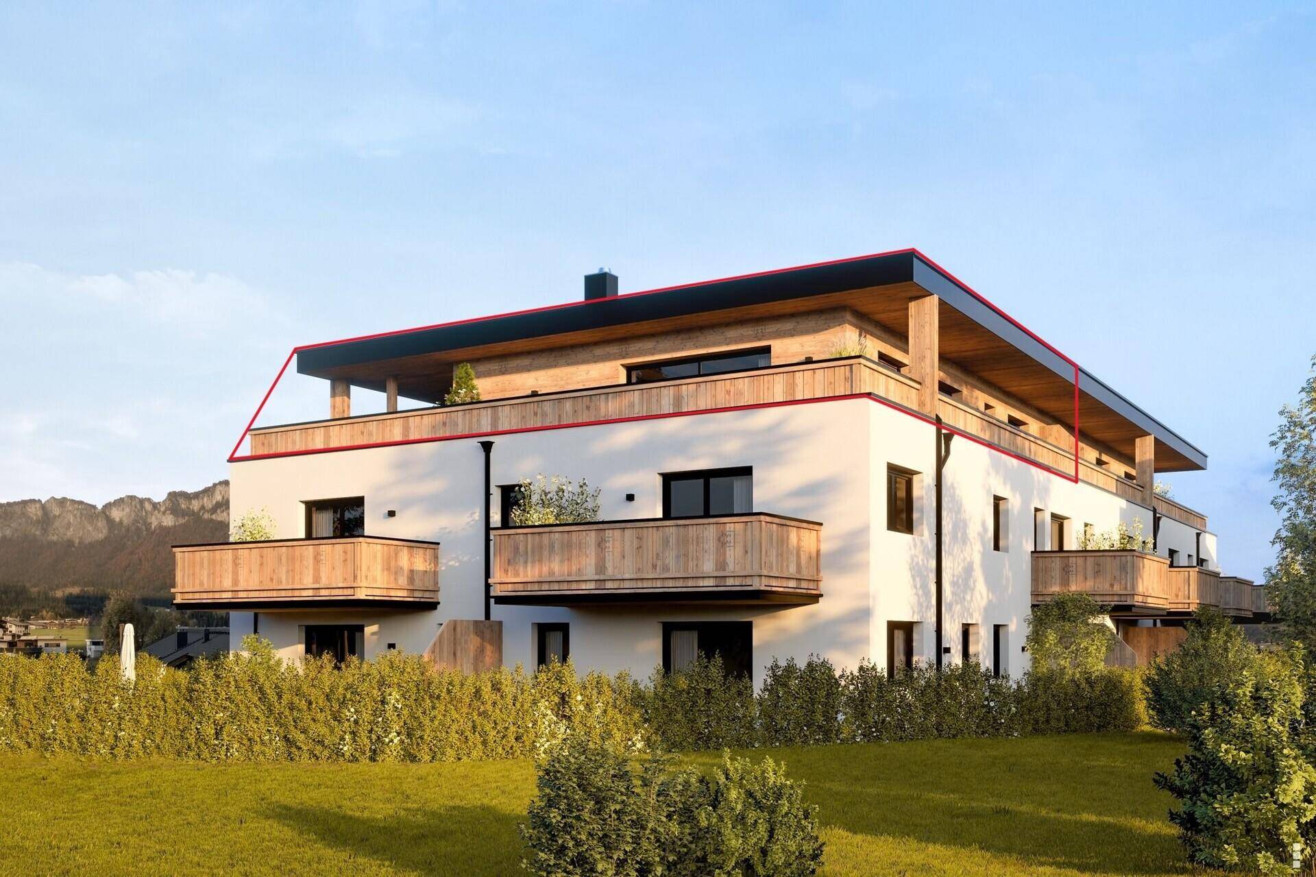 Architektur &amp; Eleganz vereint Premium Dachgeschosswohnung im Herzen von St. Johann in Tirol - Ansicht 4