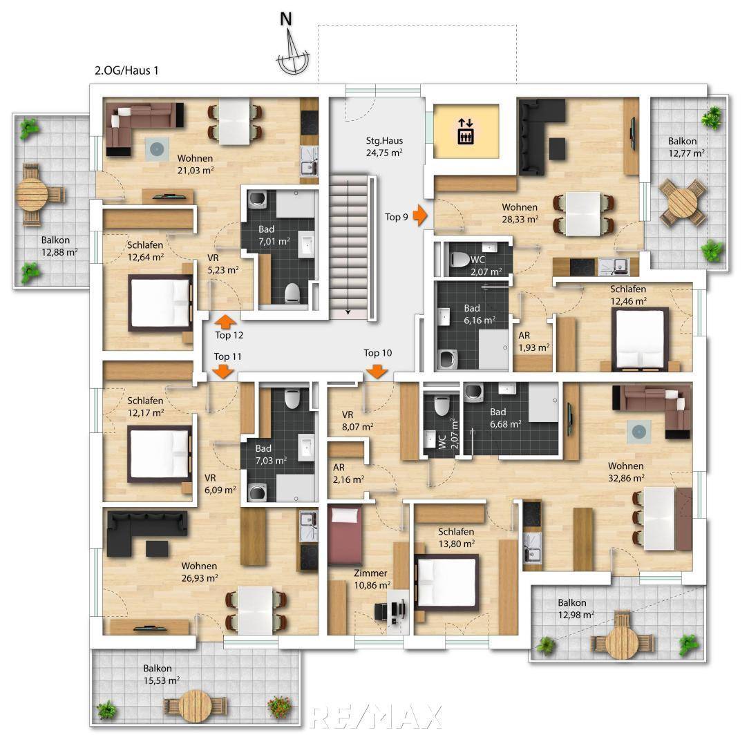 Mehr Raum für die Familie: 3-Zimmer-Wohnung mit Balkon – pohled 4