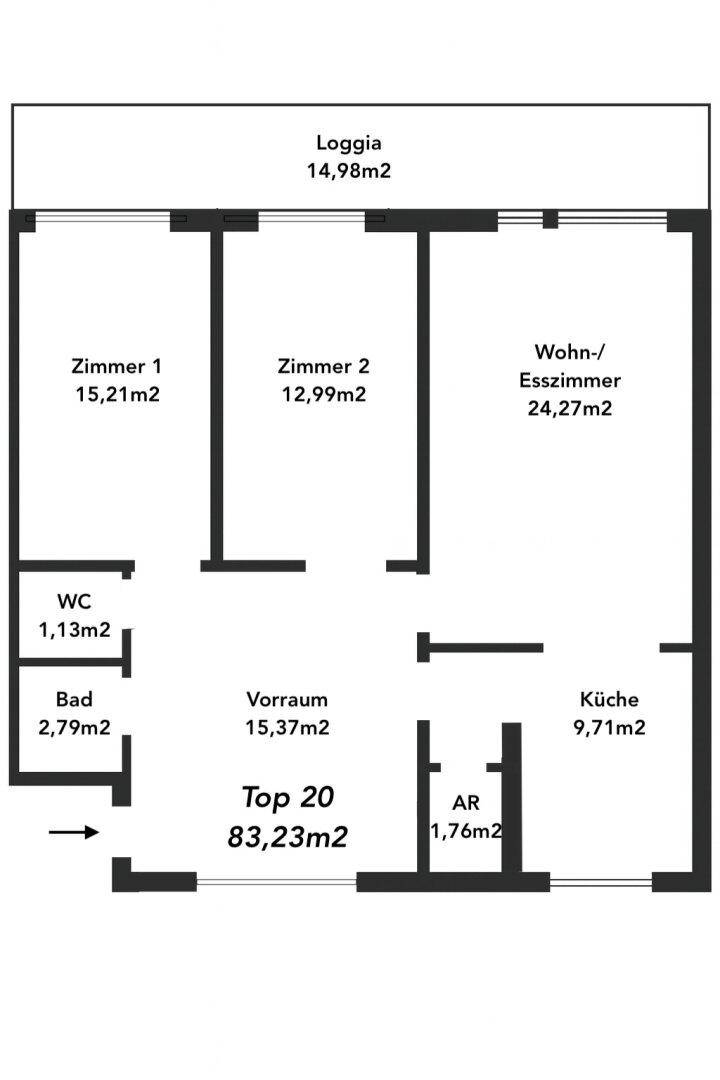 Grundrissplan Top 20