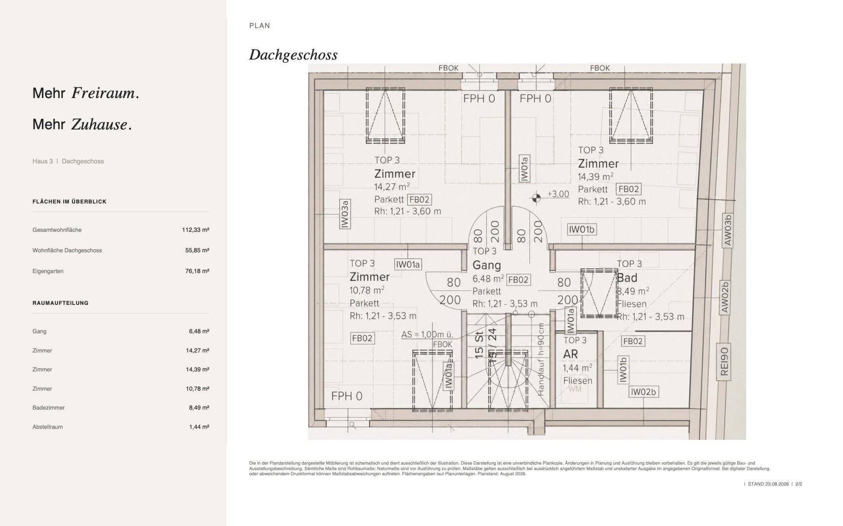 Obergeschoss Haus 3