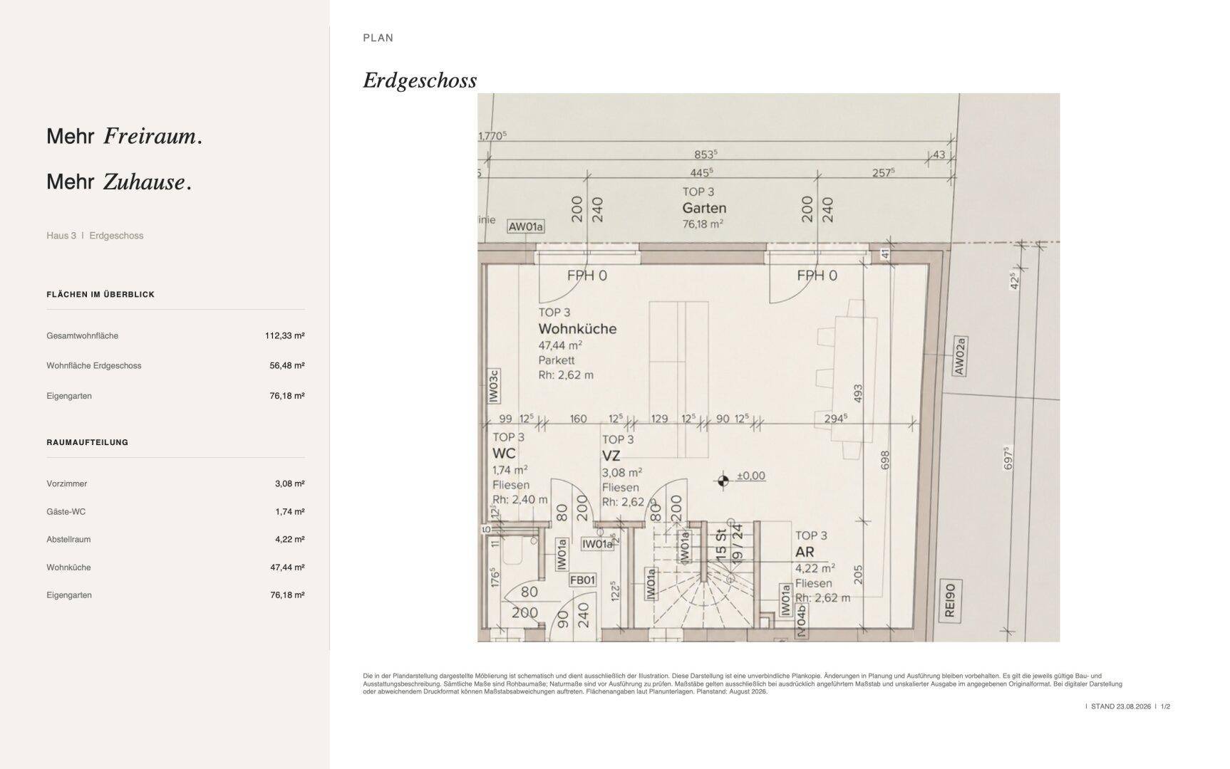 Erdgeschoss Haus 3