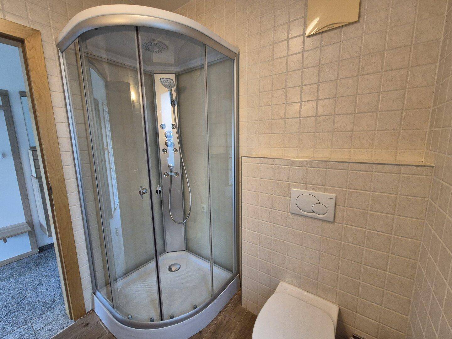 Gäste WC mit Dusche und Waschbecken EG
