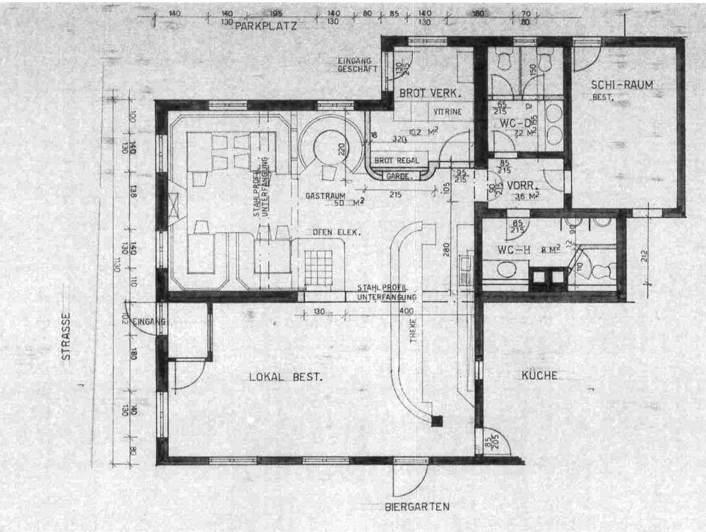 Grundriss Erdgeschoss Bestand Altbau